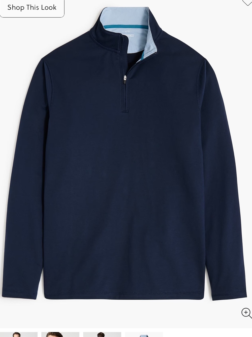 J. Crew Men's Navy Half-Zip Pullover - Picture 3 of 3